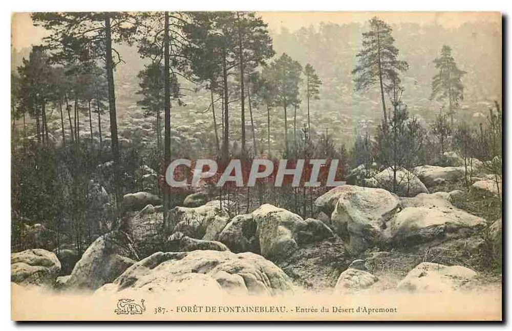 Forêt de Fontainebleau — Entrée du Désert d'Apremont — n°387 - Recto