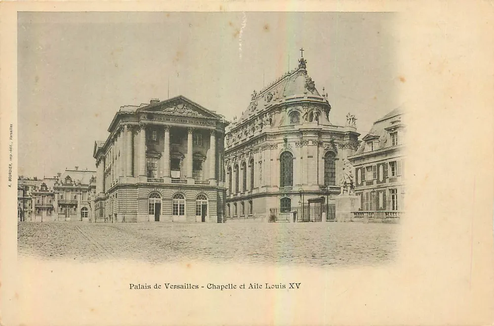 Palais de Versailles - Chapelle et Aile Louis XV — A. BORDELEA, imp. 465, Versailles - Recto