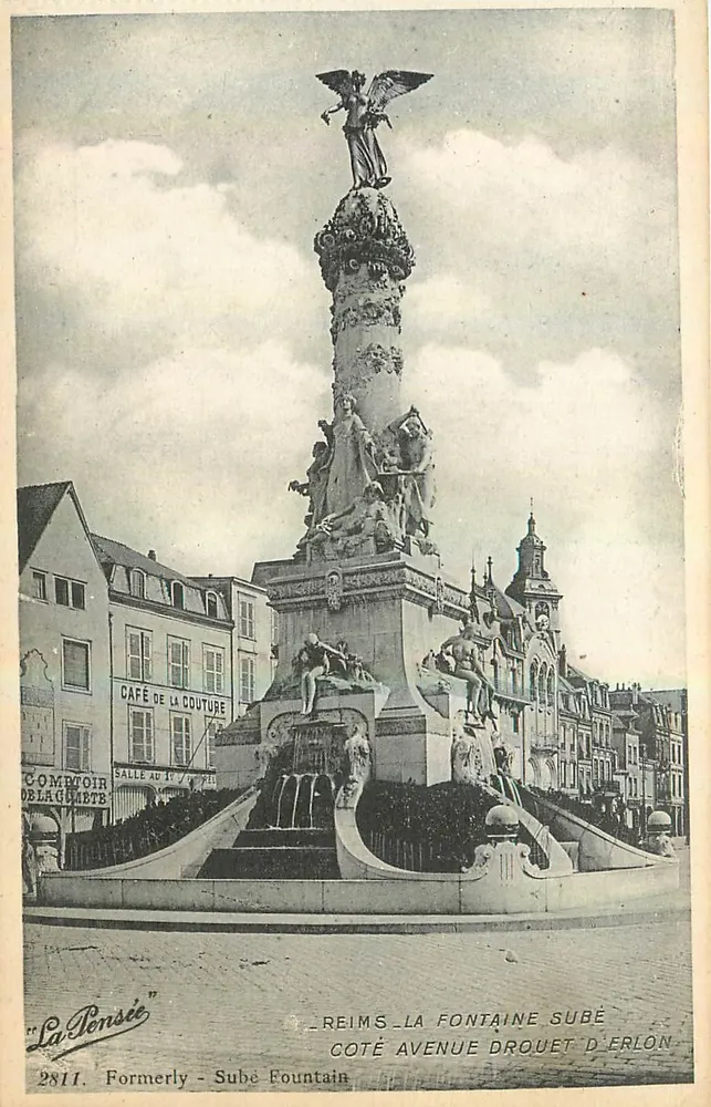 Reims - La Fontaine Subé - Avenue Drouet d'Erlon — éditeur 'La Pensée', n° 2811 - Recto