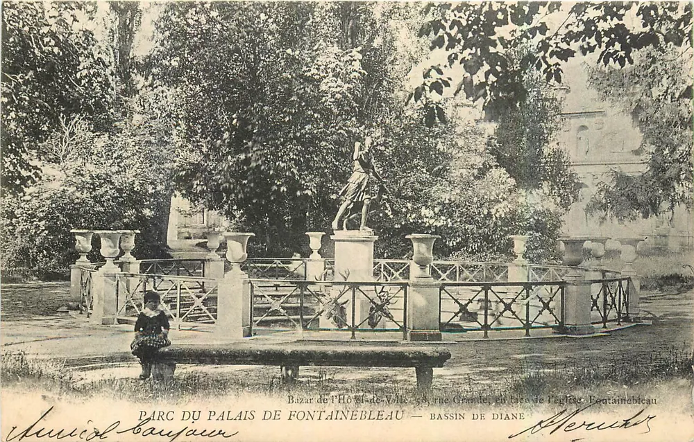 Park des Palastes von Fontainebleau — Bassin de Diane — Verleger Henri Del Bary - Vorderseite
