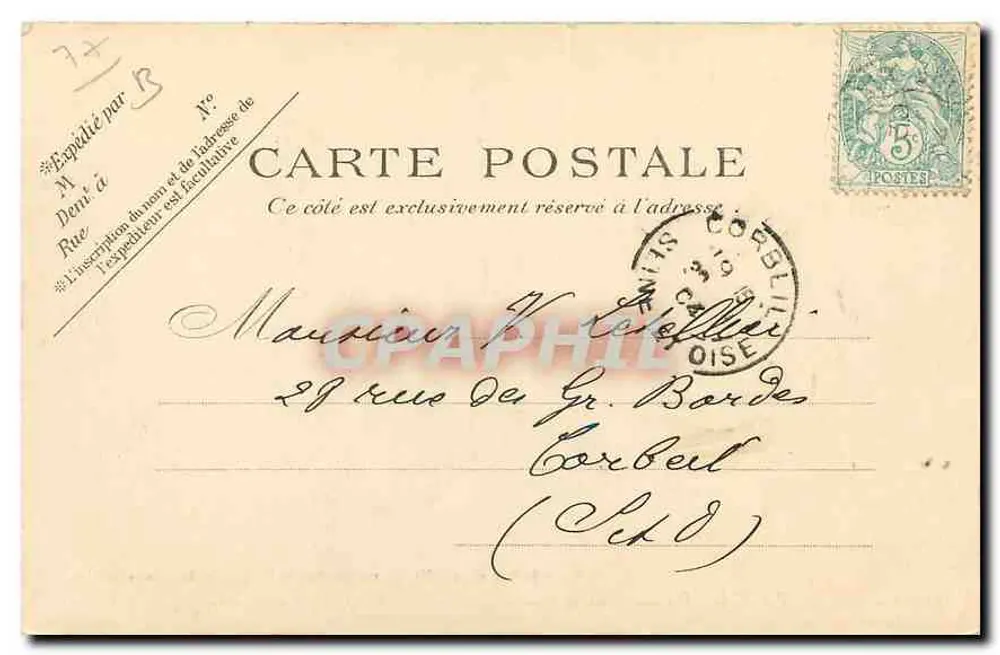 Park des Palastes von Fontainebleau — Bassin de Diane — Verleger Henri Del Bary - Rückseite