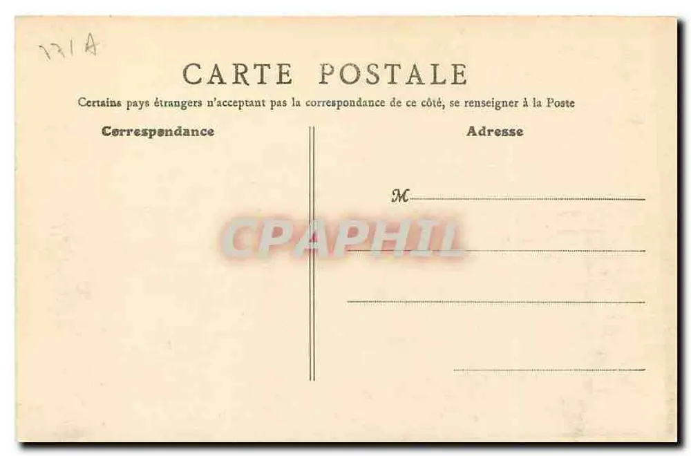 Fontainebleau (S.-et-M.) — Cour des Adieux — B. Fr. Paris, n° 41 - Verso