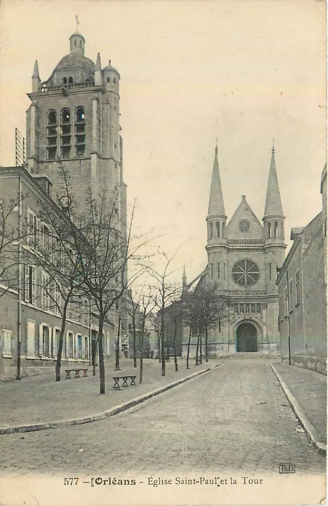 Orléans - Kirche Saint-Paul und die Turm — Th.G. n°577 - Vorderseite