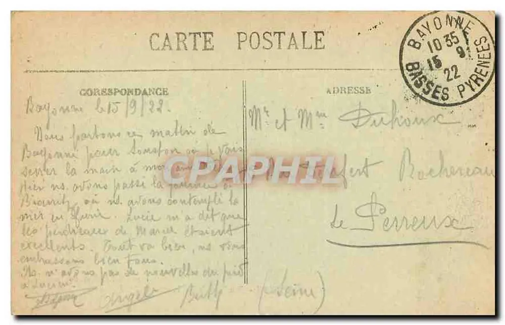 Biarritz - Roche van de Maagd — Fotot. Marcel Delboy, Bordeaux, n°234 - Achterkant
