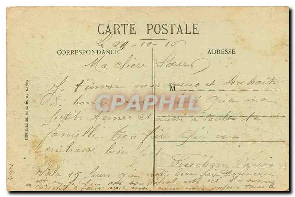Bulainville (Meuse) — Die Kirche unter den Ruinen — Vieux Paris 408 - Rückseite