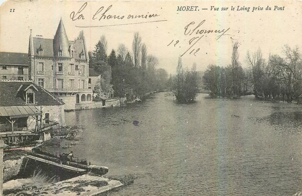 Moret — Vue sur le Loing prise du Pont — Choromery - Recto