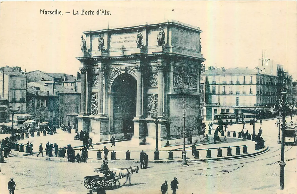Marselha — A Porta de Aix — editor não visível - Frente