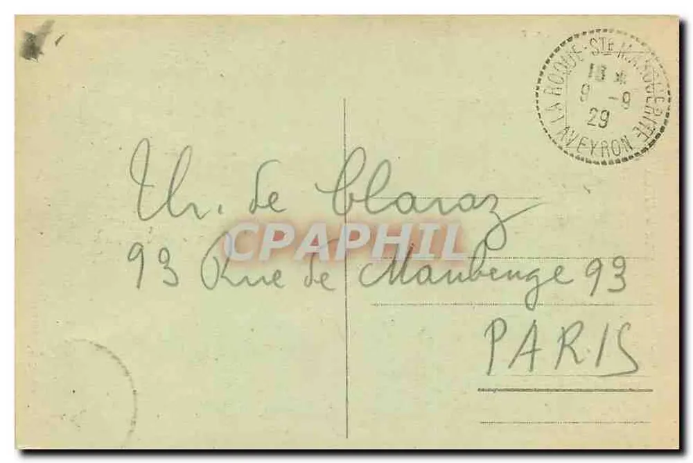 Montpellier-le-Vieux - Rocha de Proserpina — A.P. editora, número de série não visível - Verso