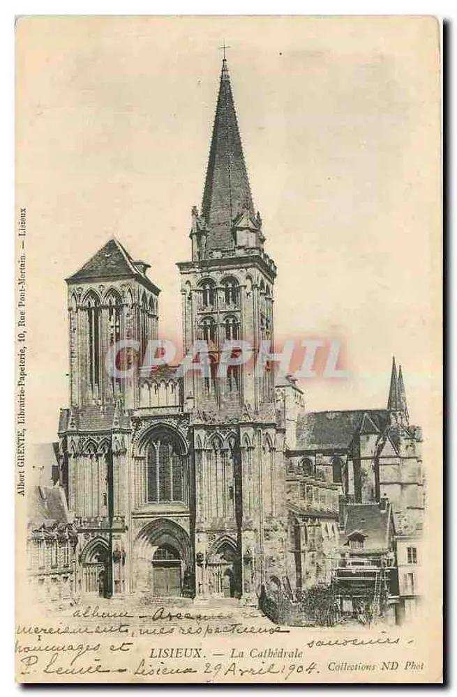 Lisieux — A Catedral — Albert GRENETE, Rue Pool-Mornain, Lisieux - Frente