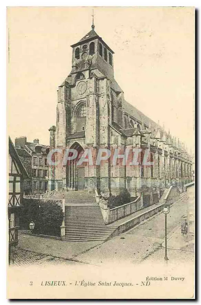 Lisieux - A Igreja de São Jacó — Edição M. Duvey - Frente