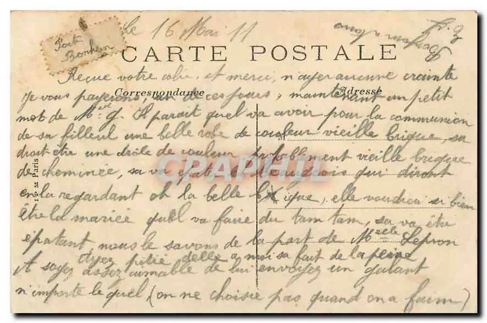 Baugé — O Calvário da Igreja do Século XVIII — Mlle Viel, Livreiro, Baugé - Verso