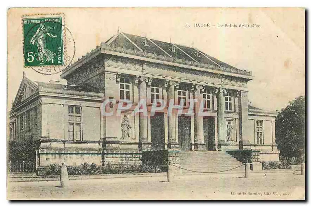 Baugé — O Palácio de Justiça — Livraria Gruetier, Mlle Viel, succ. - Frente