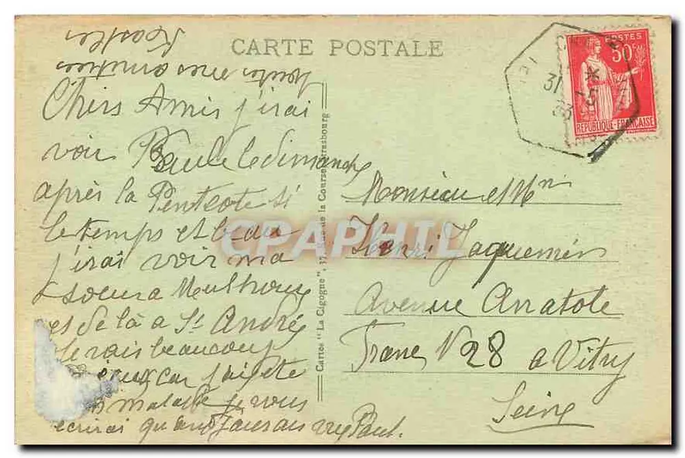 Rosemont - Ruínas do Castelo — editor desconhecido, n° 1307 - Verso