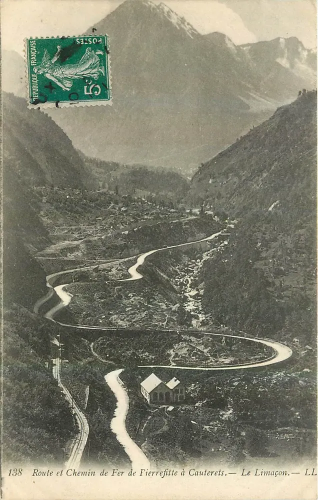 Rodovia e Ferrovia de Fierrefitte a Cauterets — Le Limaçon — LL - Frente