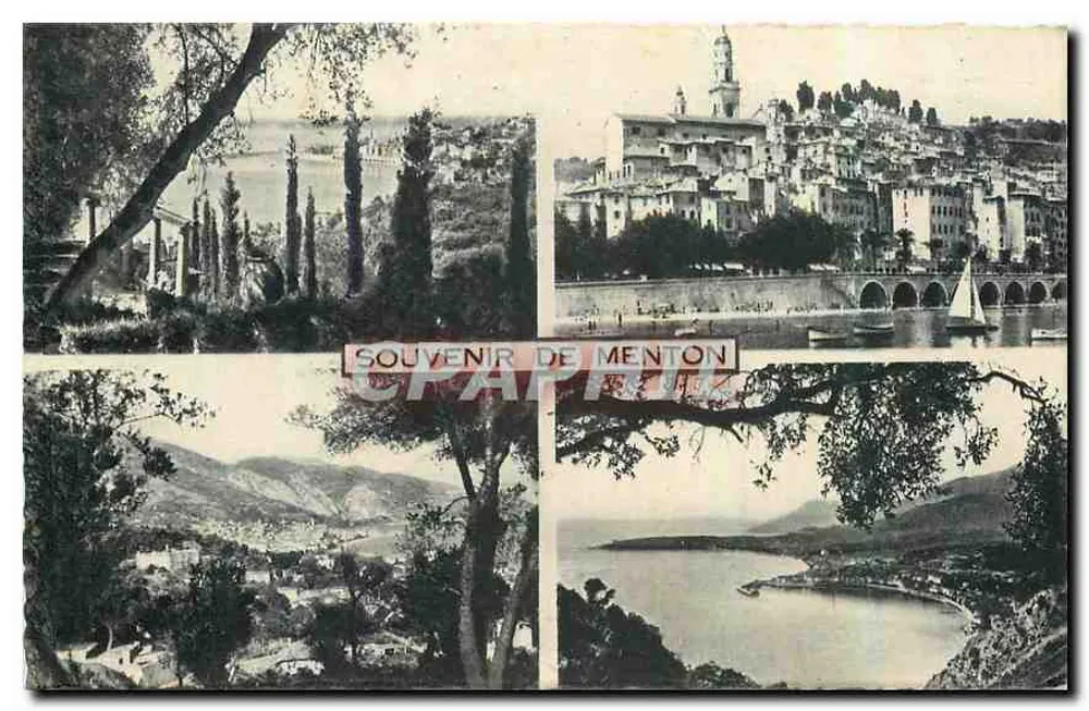 Menton — vista panorâmica e paisagens — L. Gilletta e Cie, n°919 - Frente