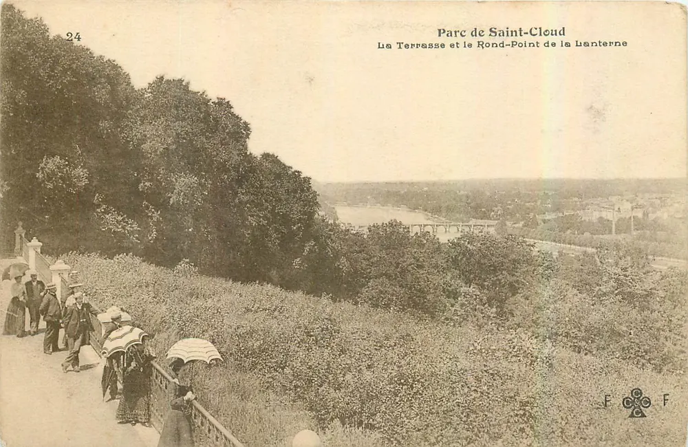 Park Saint-Cloud — Die Terrasse und der Rond-Point der Laterne — FOF - Vorderseite