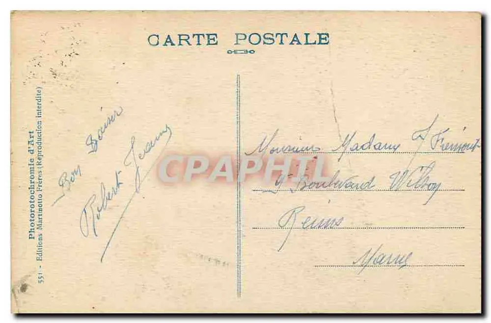 Le Circuit du Lautaret - La Cascade de la Pisse — Phototrochronie d'Art, n° 551 - Verso
