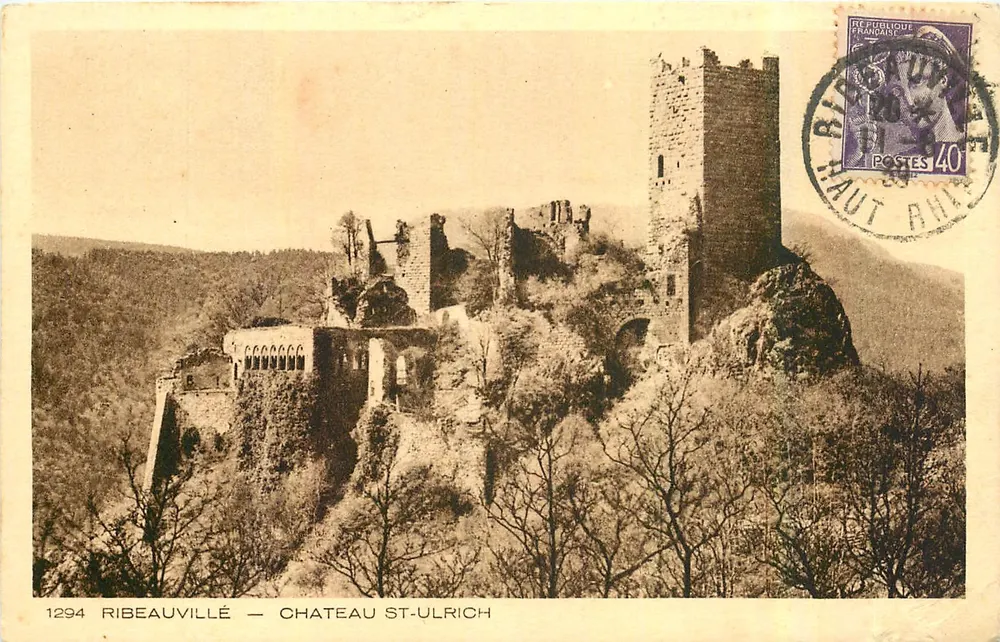Ribeauvillé — Castello di San Ulrico — editore Braun & Cie, serie 68 - Recto