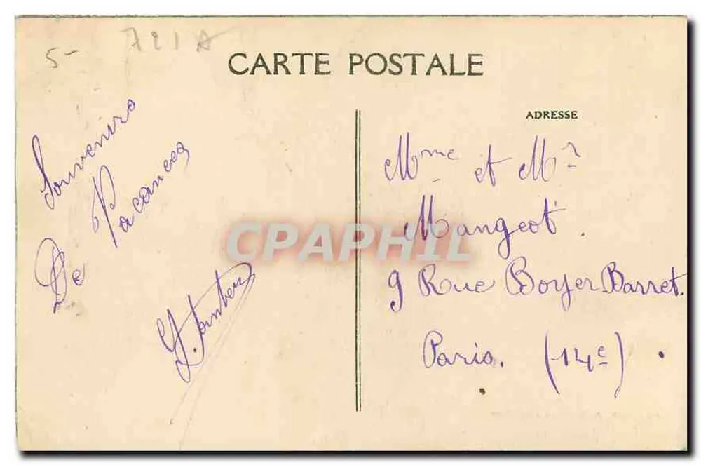 Château de Bonnétabelle — Salle des Gardes — Imp-Phot. A. Dolbeau - Le Mans - Verso