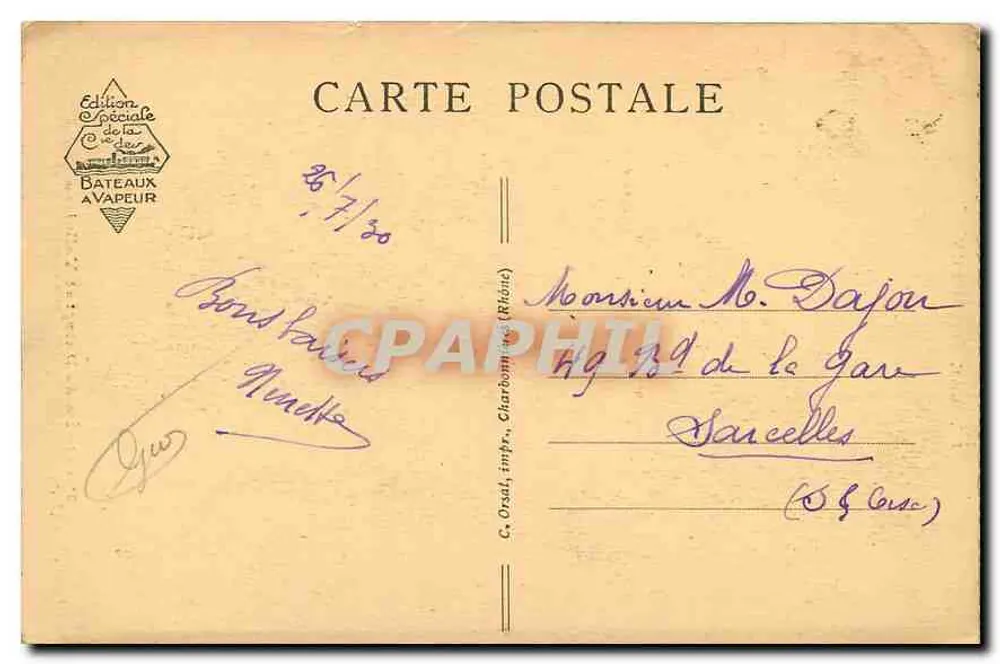 See Annecy — Presqu'île de Duingt und Talloires — Sonderausgabe Dampfschiffe - Rückseite