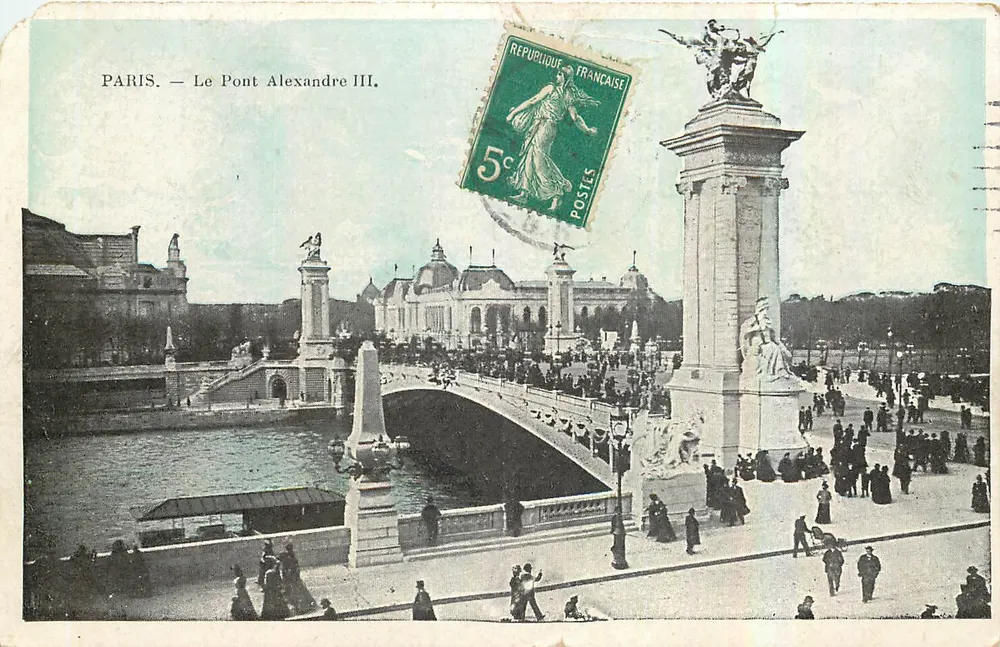 PARIS — Le Pont Alexandre III — éditeur imprimeur non visible, n° de série non lisible - Frente