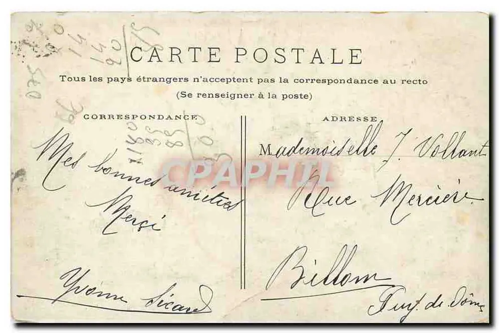 Paris. Igreja de São Agostinho — vista da fachada com cúpula e roseira — editor não identificado - Verso