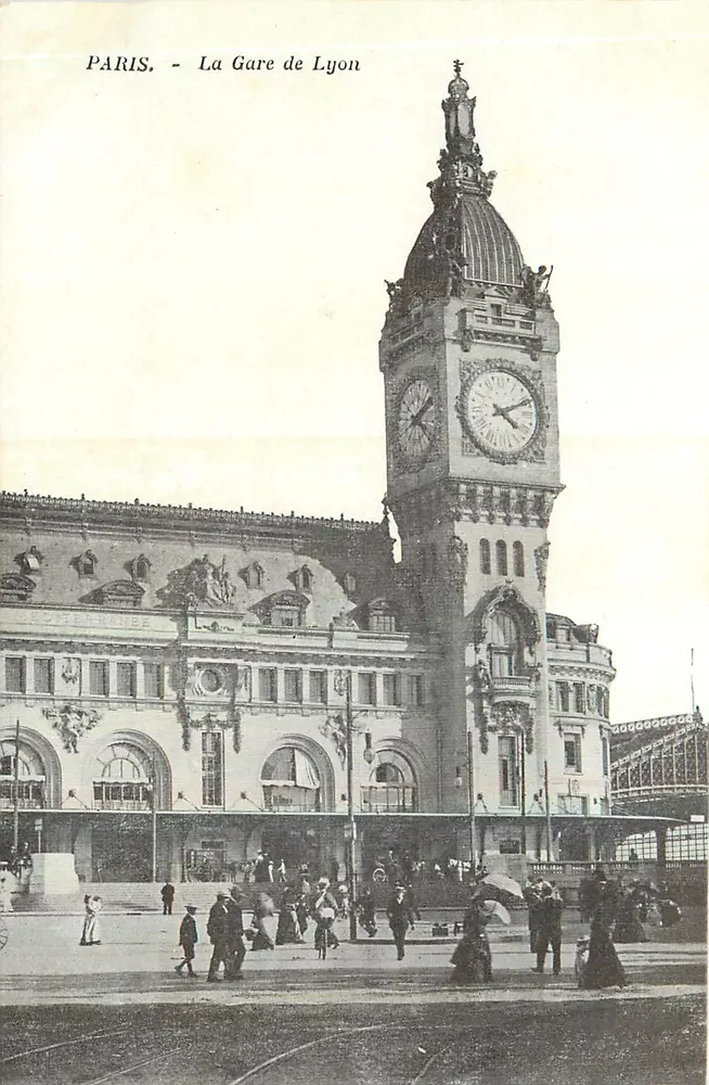 Paris - A Estação de Lyon — vista da torre relógio, editor L'OEUVRE FRANÇAISE - Frente
