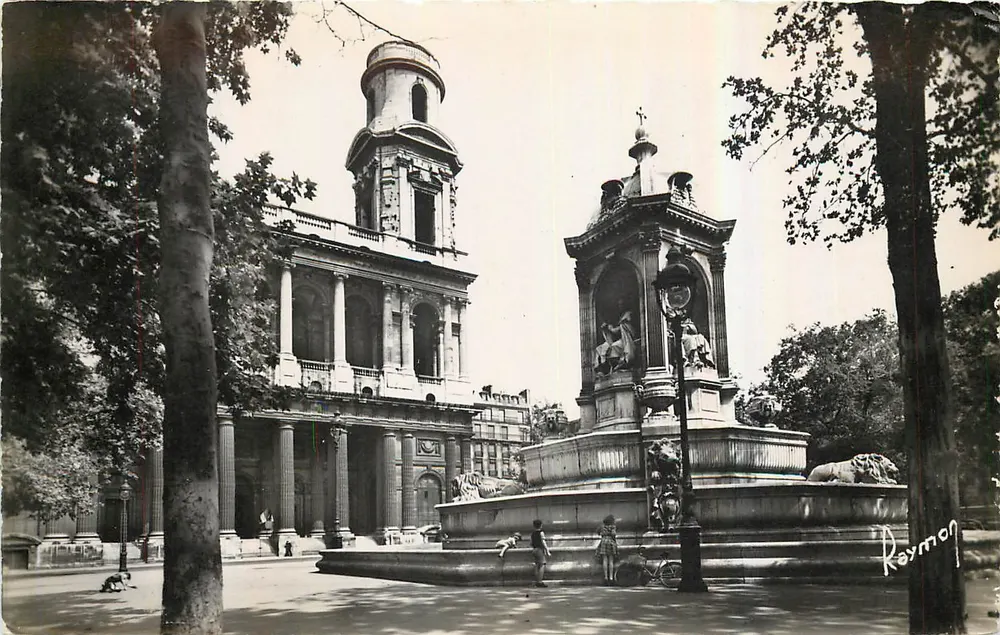 Fontäne und Kirche Saint-Sulpice — Paris — Kunstverlag DAIMON - Vorderseite