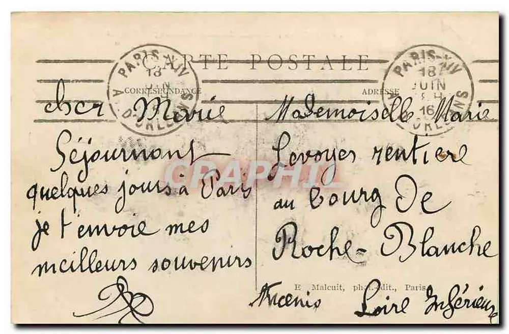 Paris – Palácio do Luxembourg — E. M. n° 5019 - Verso