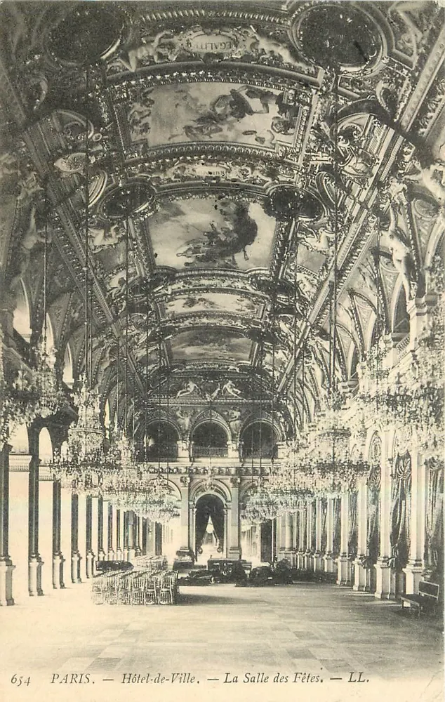 PARIS. — Rathaus. — Die Festsaal. — LL. — n° 654 - Vorderseite