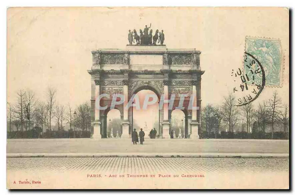 Paris — Arco da Triunfo e Praça do Carrousel — A. Turide, Paris - Frente