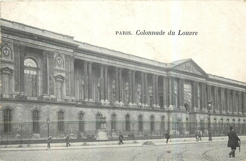 Paris. Colunata do Louvre — vista arquitetônica — editor não identificado - Frente