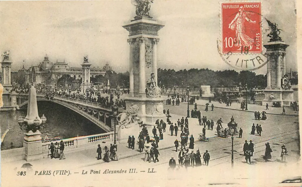 Paris (VIII°) — O Ponte Alexandre III — LL. — Editor LL, n° 303 - Frente