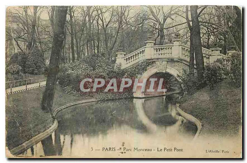 PARIS — Parc Monceau — Le Petit Pont — L’Abeille, Paris - Frente