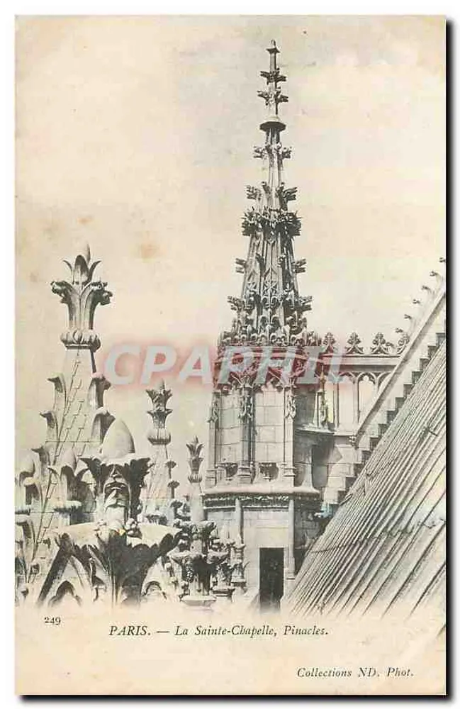 PARIS — A Santa Capela, Pináculos — Coleções ND, Fot. n°249 - Frente