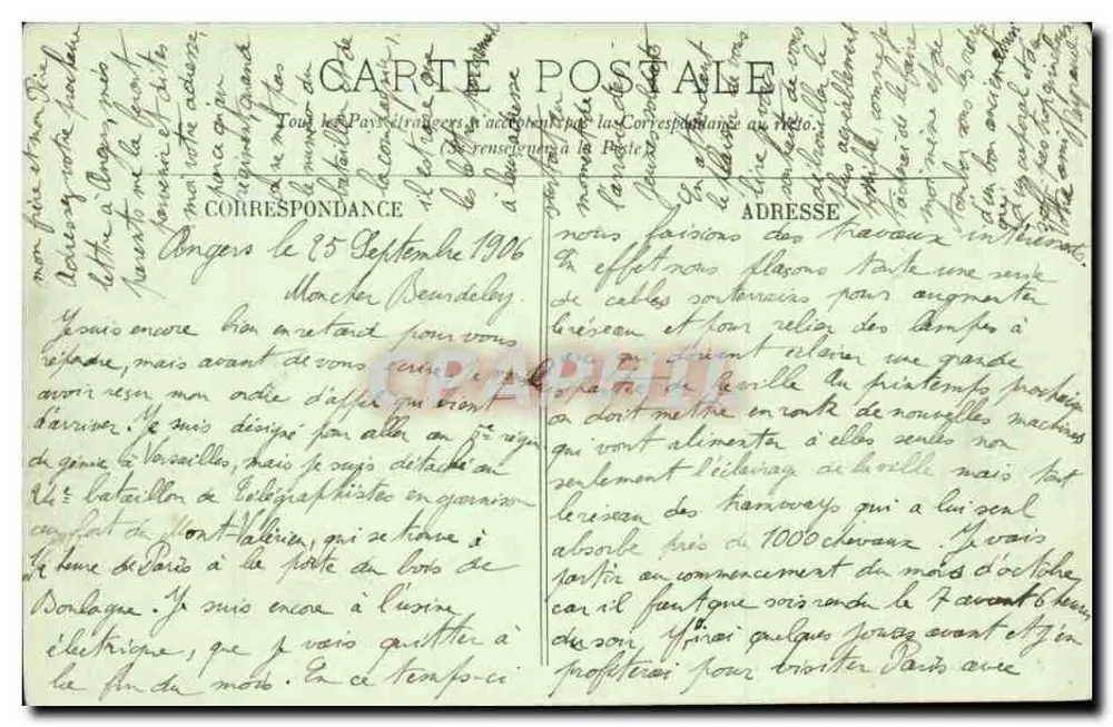 Angers — Hôtel-de-Ville — LL. — nr 8 - Rewers
