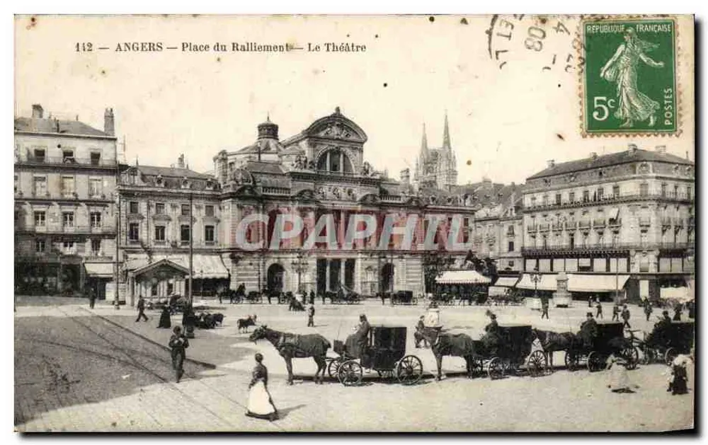 Angers — Place du Ralliement — Le Théâtre - Recto