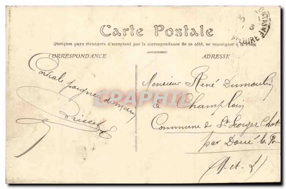 Angers — Place du Ralliement en de Post — Uitgever B. PELE - Achterkant