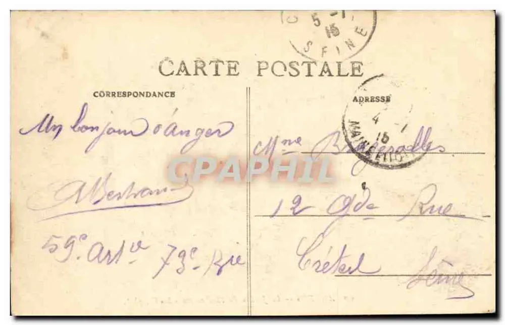 Angers — O Jardim do Mail no verão — L. V., fot. - Verso