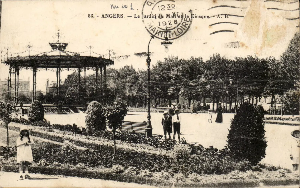 Angers — The Mail Garden and the Kiosk — A. B. - Front
