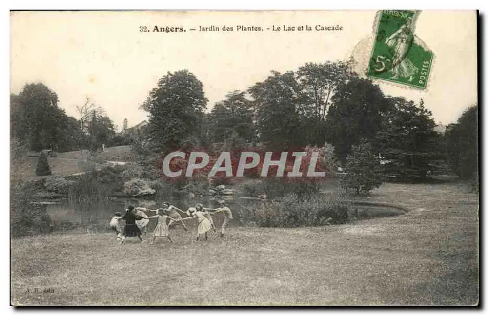 Angers — Jardin des Plantes — Le Lac et la Cascade — A. R. edit - Recto