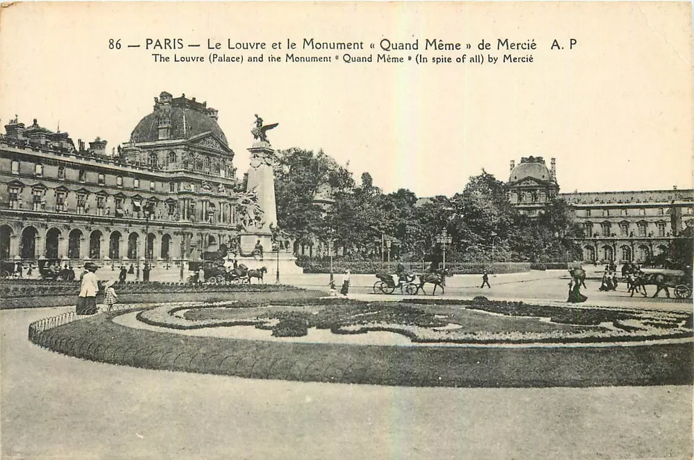 Paris — Das Louvre und das Monument « Quand Même » von Mercié — A.P. n°86 - Vorderseite