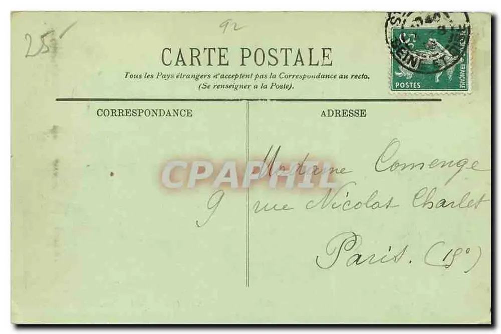Saint-Cloud — Der Park — Die Großen Wasser — L.L. n°24 - Rückseite