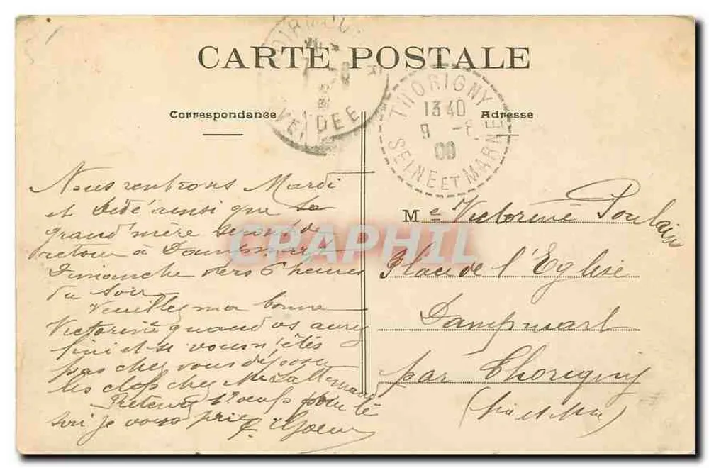 Noirmoutier (Vendée) - Rocas de la Claire — Fototipia Vassellier, Nantes - Reverso