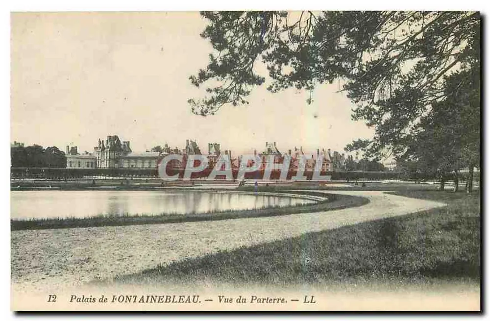 Palais de FONTAINEBLEAU — Vue du Parterre — LL - Recto