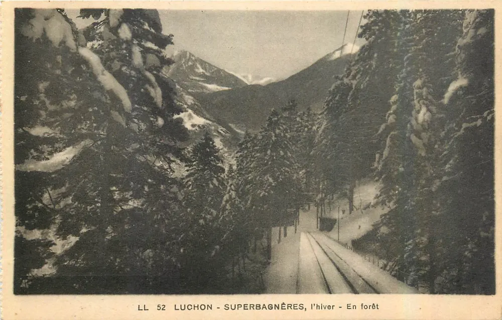 Luchon - Superbagnères, no inverno - Na floresta — LL 52 - Frente