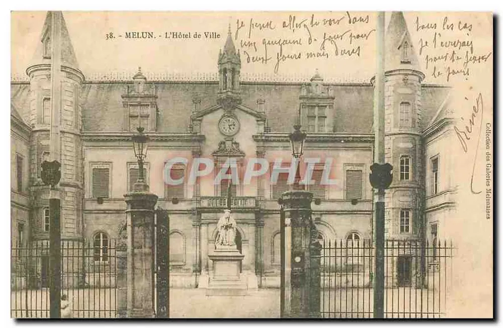 MELUN - L'Hotel de Ville — editore sconosciuto, n° 38 - Recto