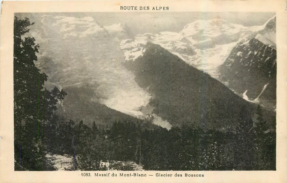 Massif du Mont-Blanc — Glacier des Bossons — Route des Alpes - Vorderseite