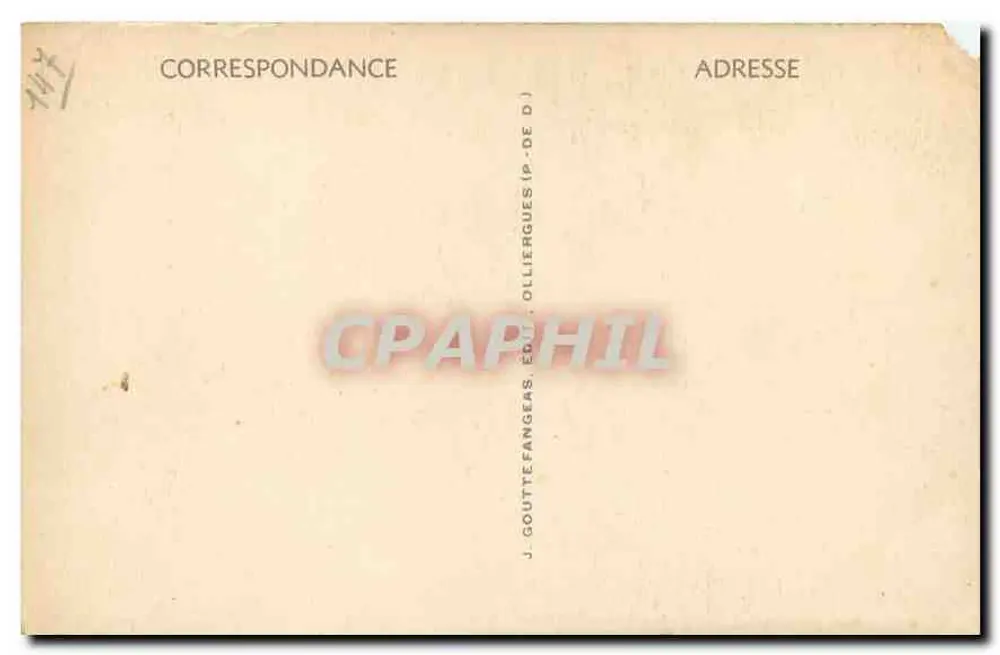 Um den MONT-DORÉ — Tuilière- und Sanadoire-Felsen — G. D'O., Nr. 1442 - Rückseite