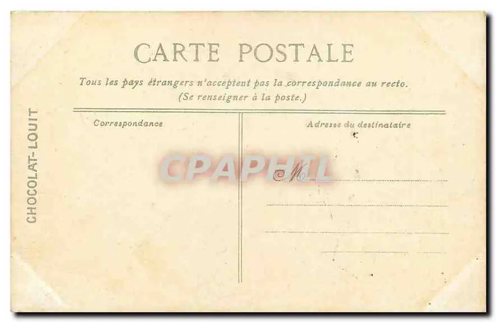 Versailles - Parque do Petit Trianon, a Moinilla — Editada para o Chocolat-Louit, n°95 - Verso
